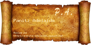 Panitz Adelaida névjegykártya
